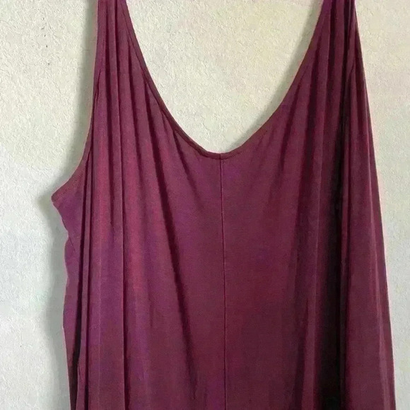 Athleta Burgundy Nighttime Bliss V-Neck Sleep Loungewear Romper Jumpsuit Size 3X - Picture 10 of 12